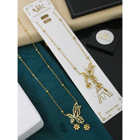 Klitz Minimal Butterfly Charm Snake Chain Necklace ( 1 Piece Only)