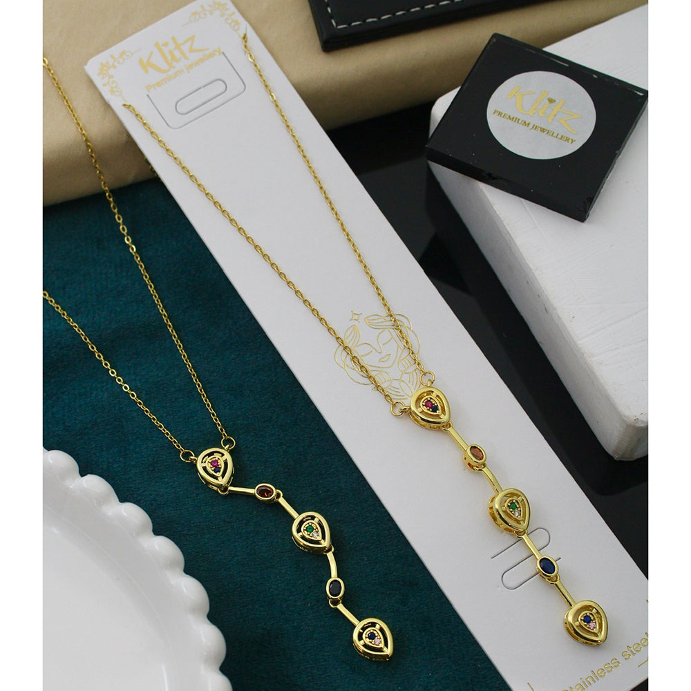 Klitz Sparkling Crystal Stone Necklace  ( 1 Piece Only)