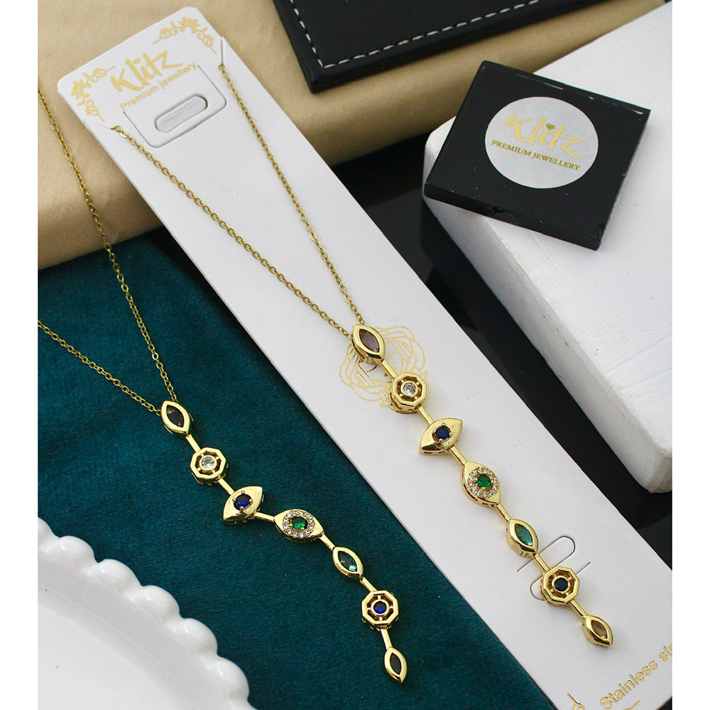 Klitz Sparkling Crystal Stone Necklace  ( 1 Piece Only)