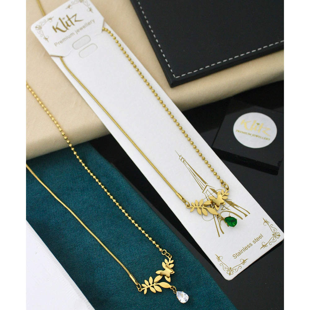 Klitz Sparkling Crystal Stone Necklace  ( 1 Piece Only)