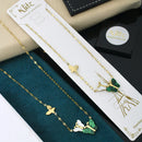 Klitz Minimal Butterfly Charm Snake Chain Necklace ( 1 Piece Only)