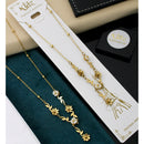 Klitz Floral  Charm Snake Chain Necklace  ( 1 Piece Only)