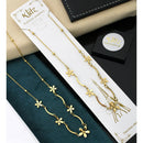 Klitz Floral  Charm Snake Chain Necklace ( 1 Piece Only)