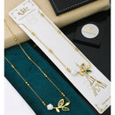 Klitz Crystal Floral  Charm Snake Chain Necklace ( 1 Piece Only)