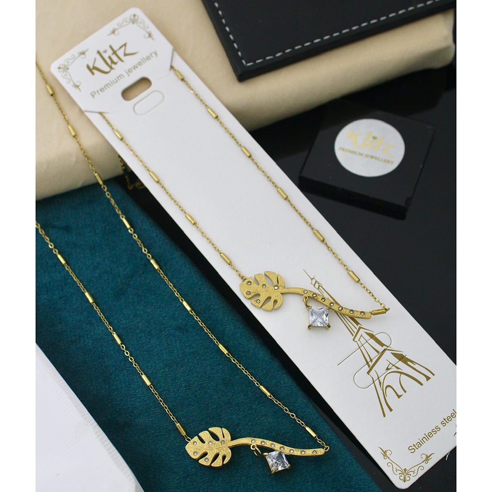 Klitz Sparkling Crystal Stone Necklace  ( 1 Piece Only)