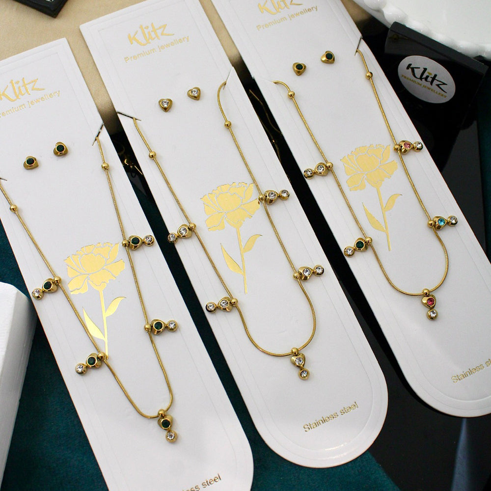 Klitz Sparkling Crystal Stone Necklace  ( 1 Piece Only)