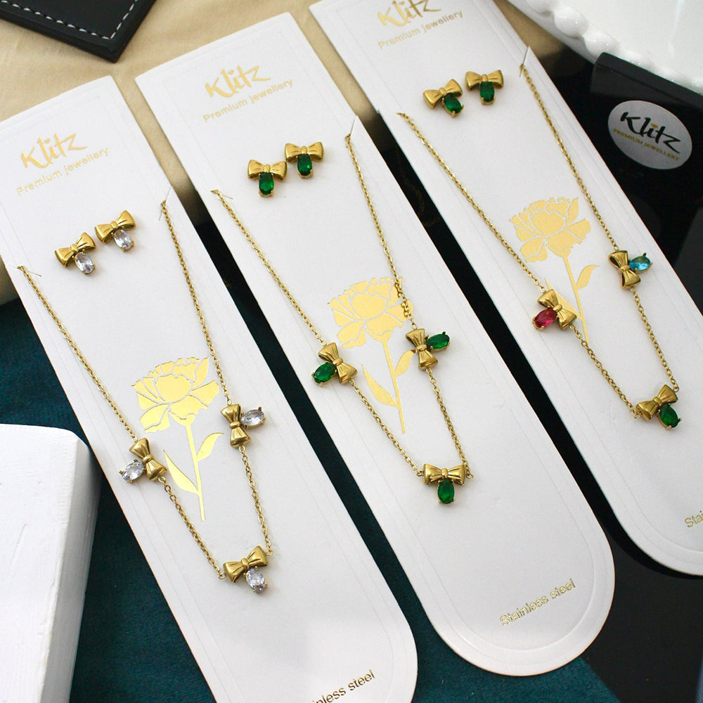 Klitz Sparkling Crystal Stone Necklace  ( 1 Piece Only)