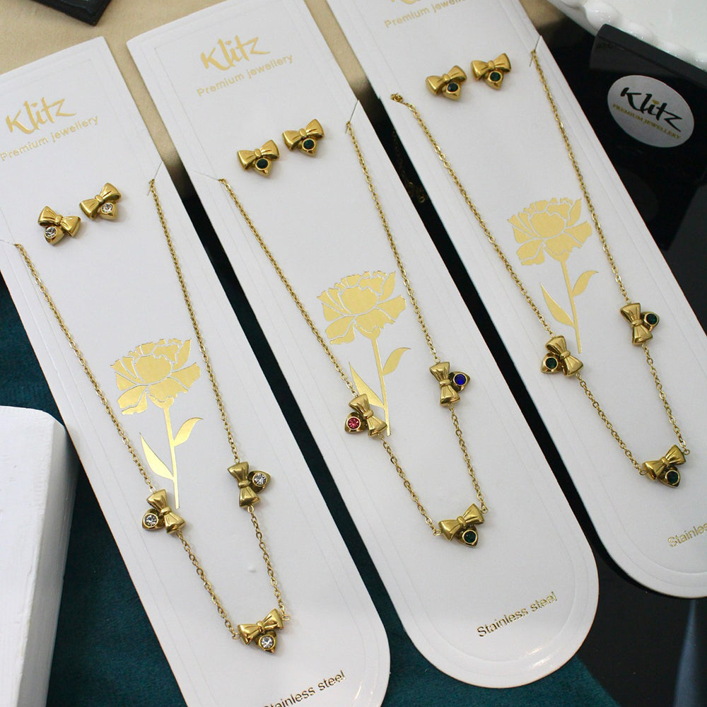 Klitz Sparkling Crystal Stone Necklace  ( 1 Piece Only)