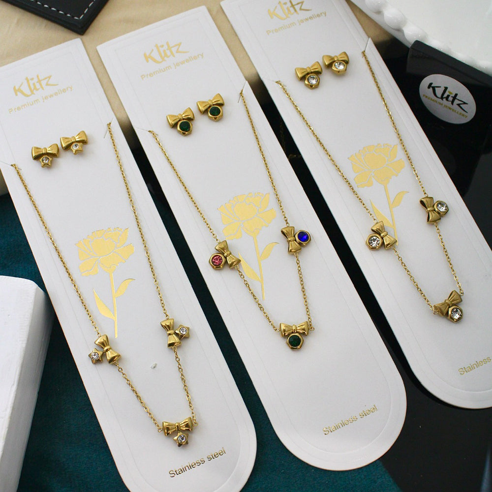 Klitz Sparkling Crystal Stone Necklace  ( 1 Piece Only)