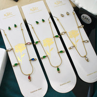 Klitz Sparkling Crystal Stone Necklace  ( 1 Piece Only)