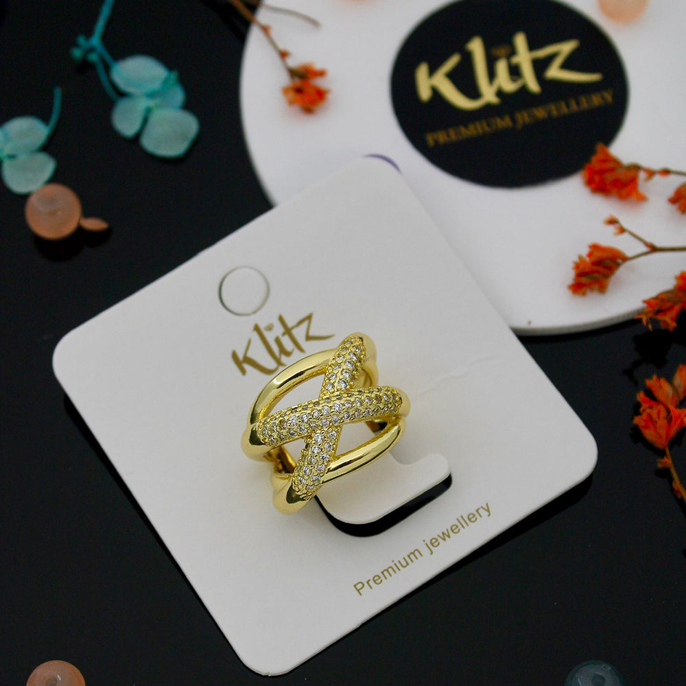 Klitz Glam Austrian Stone Finger Ring