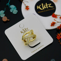 Klitz Glam Austrian Stone Finger Ring