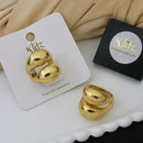 Klitz Minimalist Glossy Gold Statement Ring