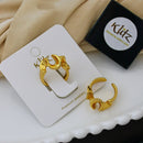 Klitz Minimalist Glossy Gold Statement Ring