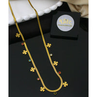 Klitz Classic Austrian Stone Snake Chain Delicate Flower Necklace