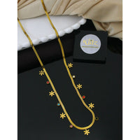 Klitz Classic Austrian Stone Snake Chain Delicate Flower Necklace