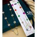 Klitz Elegant Floral Bead Charm Necklace