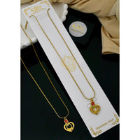 Klitz Forever Love Heart Austrian Stone Necklace