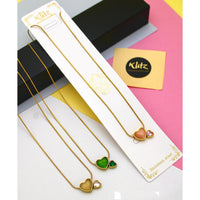 Klitz Classic Crystal Stone Snake Chain Necklace