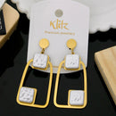 Klitz Designer Geometric Marble Design Dangler Earrings
