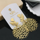 Klitz Stylish Stainless Steel Austrian Stone Dangler Earrings