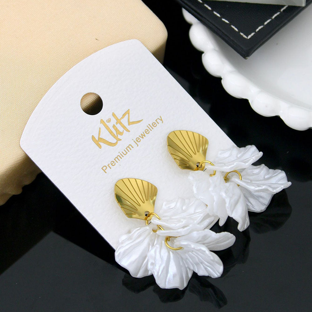 Klitz Stylish Stainless Steel Dangler Earrings