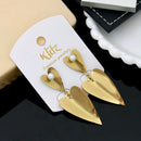 Klitz Stylish Stainless Steel Heart -Shape And Beads Dangler Earrings