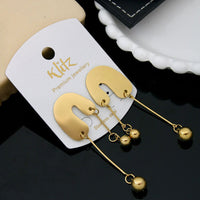 Klitz Stylish Stainless Steel Beads Dangler Earrings