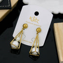 Klitz Stylish Stainless Steel Beads Dangler Earrings