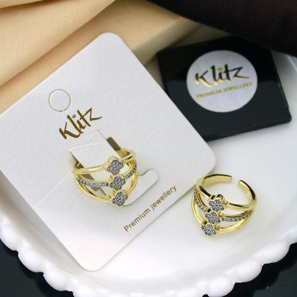 Klitz Sparkling Austrian Stone Cocktail Ring
