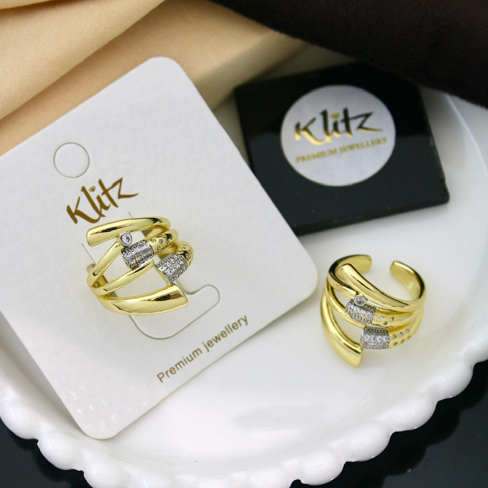 Klitz Sparkling Austrian Stone Cocktail Ring