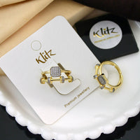 Klitz Sparkling Austrian Stone Cocktail Ring
