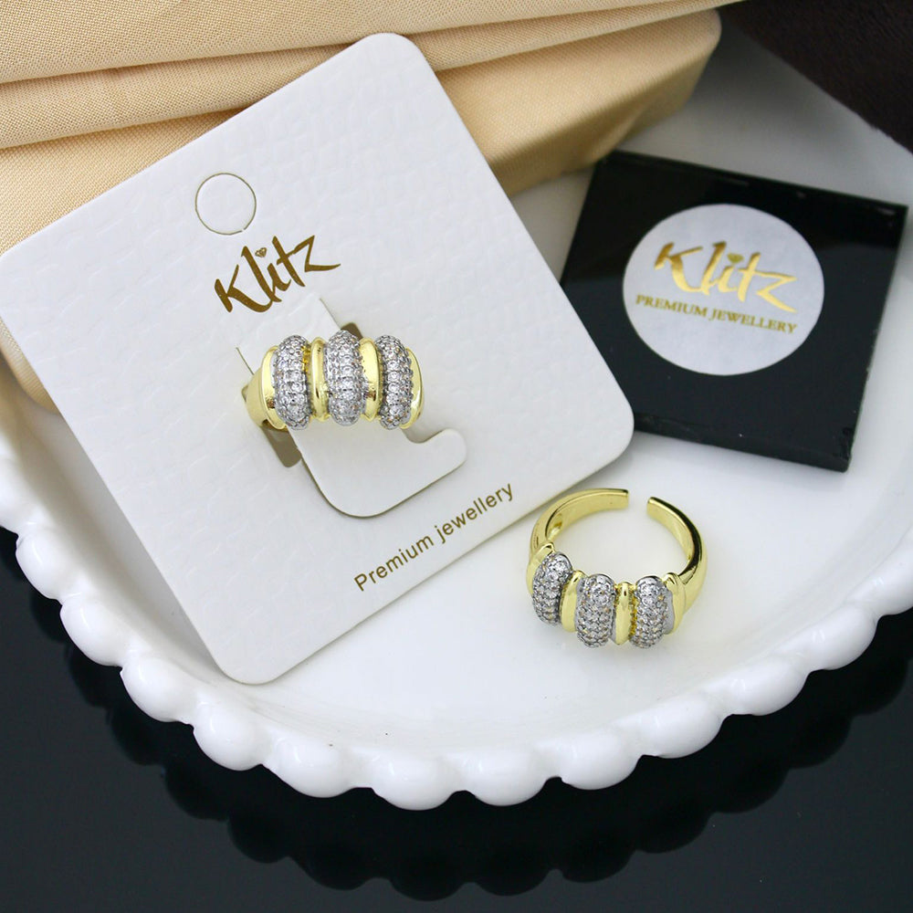 Klitz Sparkling Austrian Stone Cocktail Ring