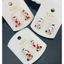 Klitz Colorful Meenakari Enamel Stud Earrings