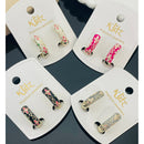 Klitz Colorful Meenakari Enamel Stud Earrings