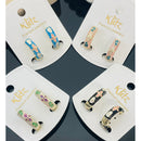 Klitz Colorful Meenakari Enamel Stud Earrings