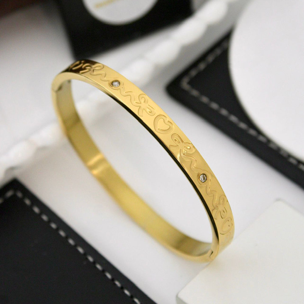 Klitz Premium Bow Austrian Stone Openable Bracelet