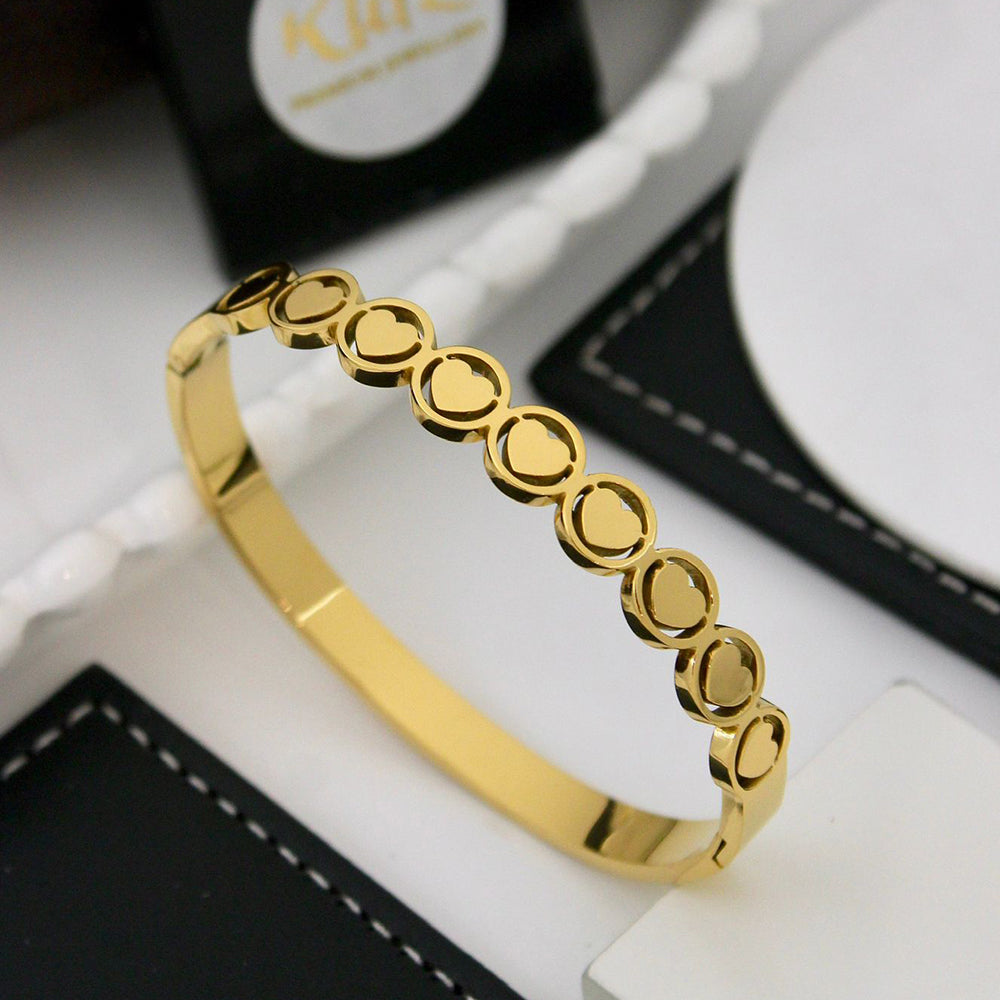 Klitz Sleek Polished Finish Austrian Stone And Butterfly Designer Openable Bracelet