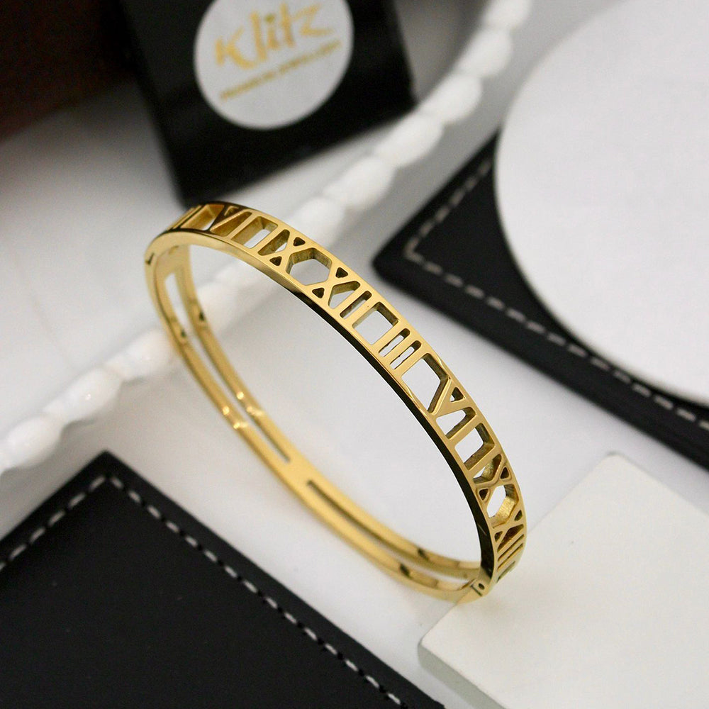 Klitz Sleek Polished Finish Designer Openable Bracelet