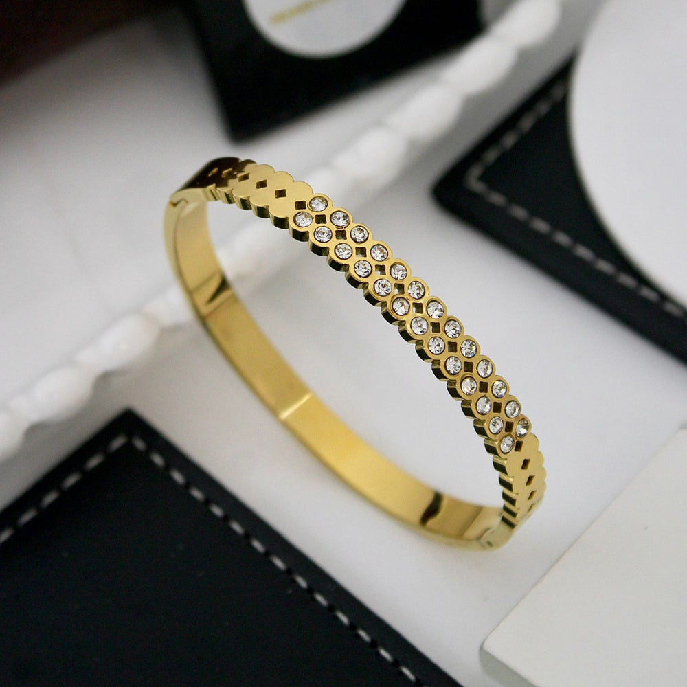 Klitz Premium Austrian Stone Designer Openable Bracelet