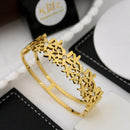 Klitz Elegant Austrian Stone Floral Openable Bracelet