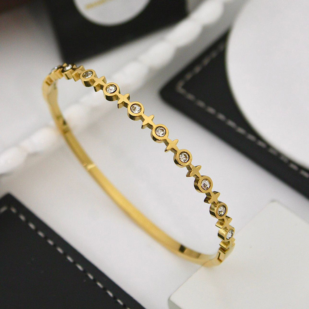 Klitz Premium Austrian Stone Designer Openable Bracelet