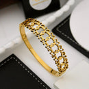 Klitz Sleek Polished Finish Austrian Stone And Butterfly Designer Openable Bracelet