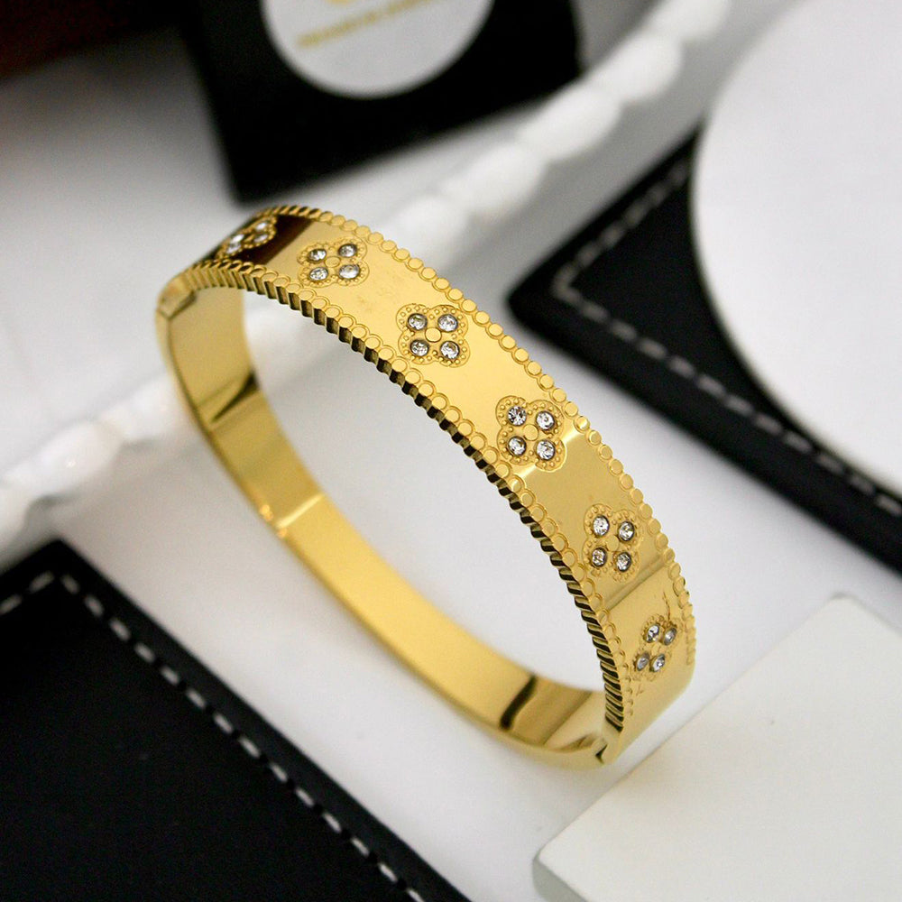 Klitz Premium Austrian Stone Designer Openable Bracelet