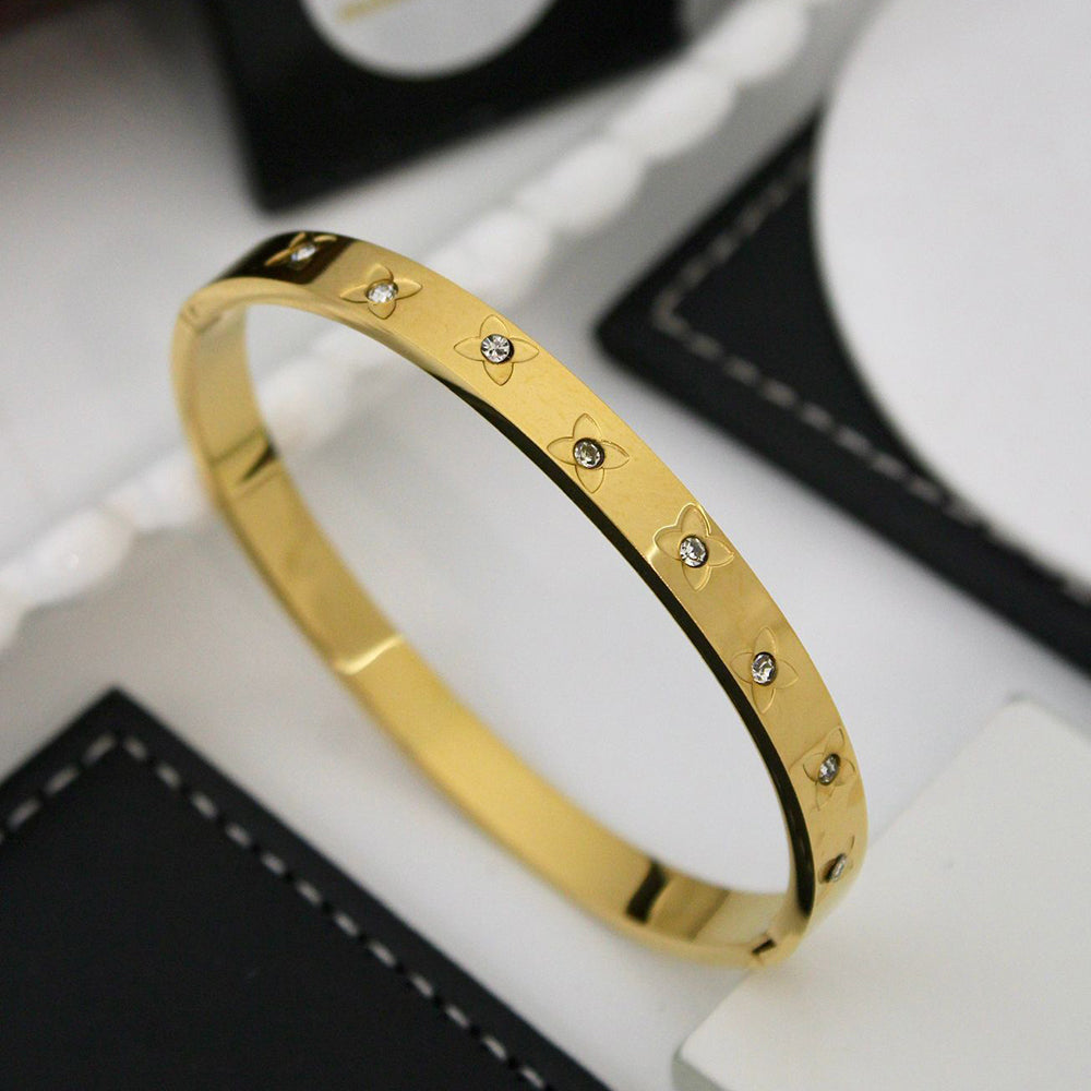 Klitz Premium Austrian Stone Designer Openable Bracelet