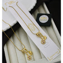 Klitz Classic Premium Jewellery Austrian Stone Charms Chain Necklace