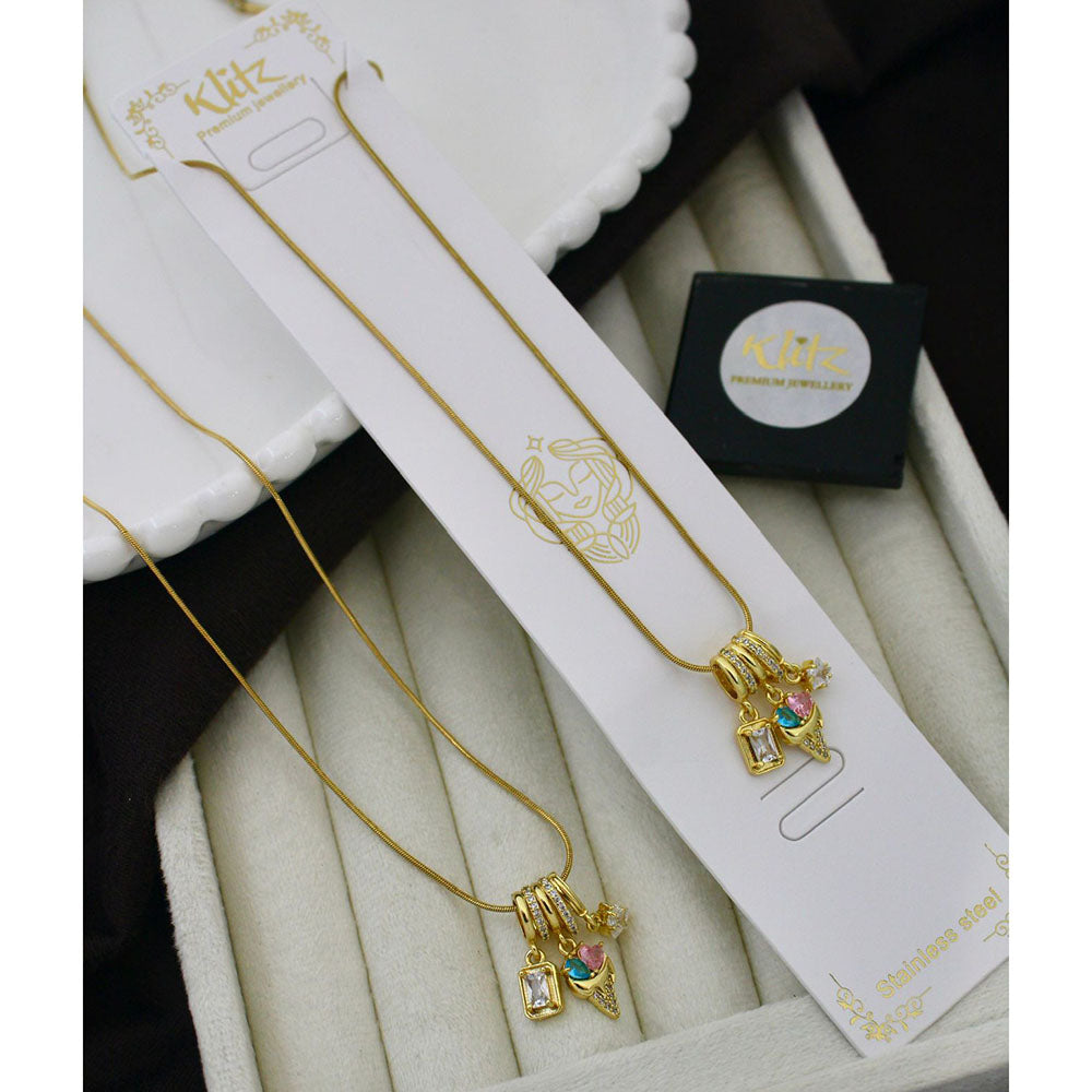 Klitz Classic Premium Jewellery Austrian Stone Chain Necklace