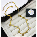 Klitz Classic Crystal Stone Star Shape Snake Chain Necklace
