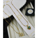 Klitz Stunning Premium Jewellery Crystal Stone Chain Pendant