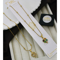 Klitz Stunning Premium Jewellery Crystal Stone Chain Pendant